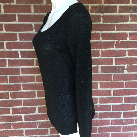 AG Black sparkling sheer blouse size medium - Picture 2 of 8